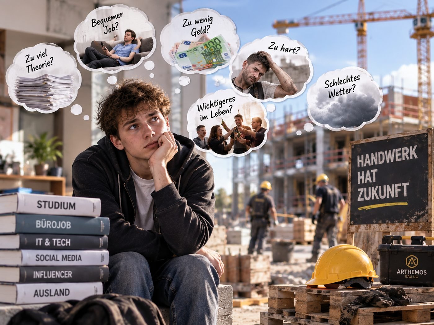 Warum wollen so wenige Menschen ins Handwerk arbeiten – KI-generiertes Bild